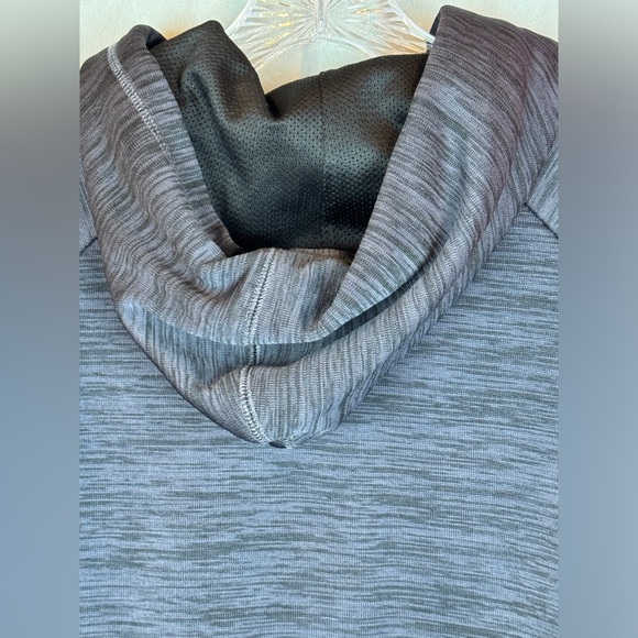 Men’s TekGear WarmTek Performance Black Heather Hooded Sweatshirt- Sz Large - Picture 2 of 6